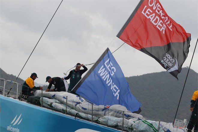 Leg 3 finish Volvo Ocean Race, Sanya, China © Ian Roman/Volvo Ocean Race http://www.volvooceanrace.com